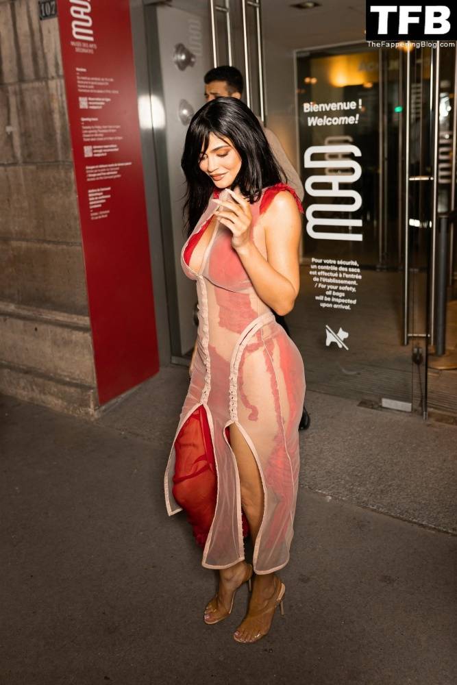 Kylie Jenner is Ravishing in Red Leaving Dinner at 1CChez Loulou 1D During PFW - #18