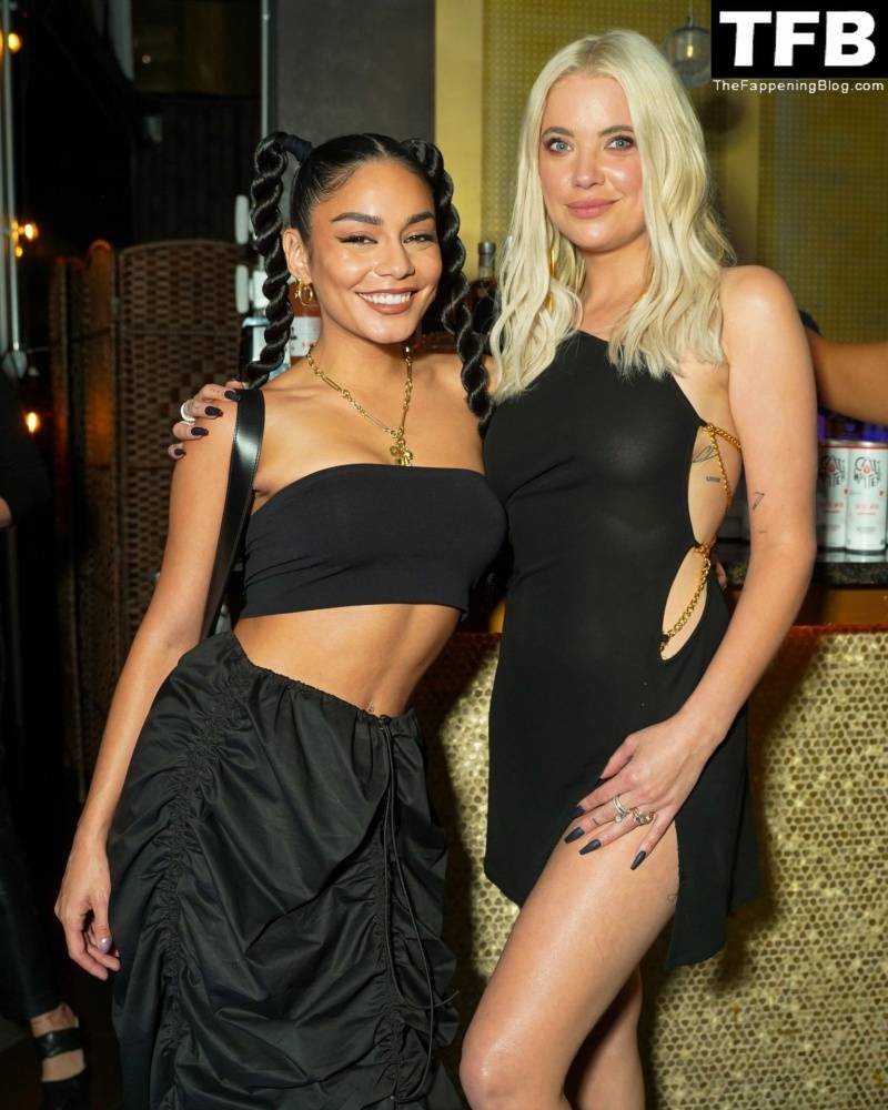 Ashley Benson Flashes Her Nude Tits Wearing a See-Through Dress at Thomas Ashbourne Margalicious Margarita Event - #42