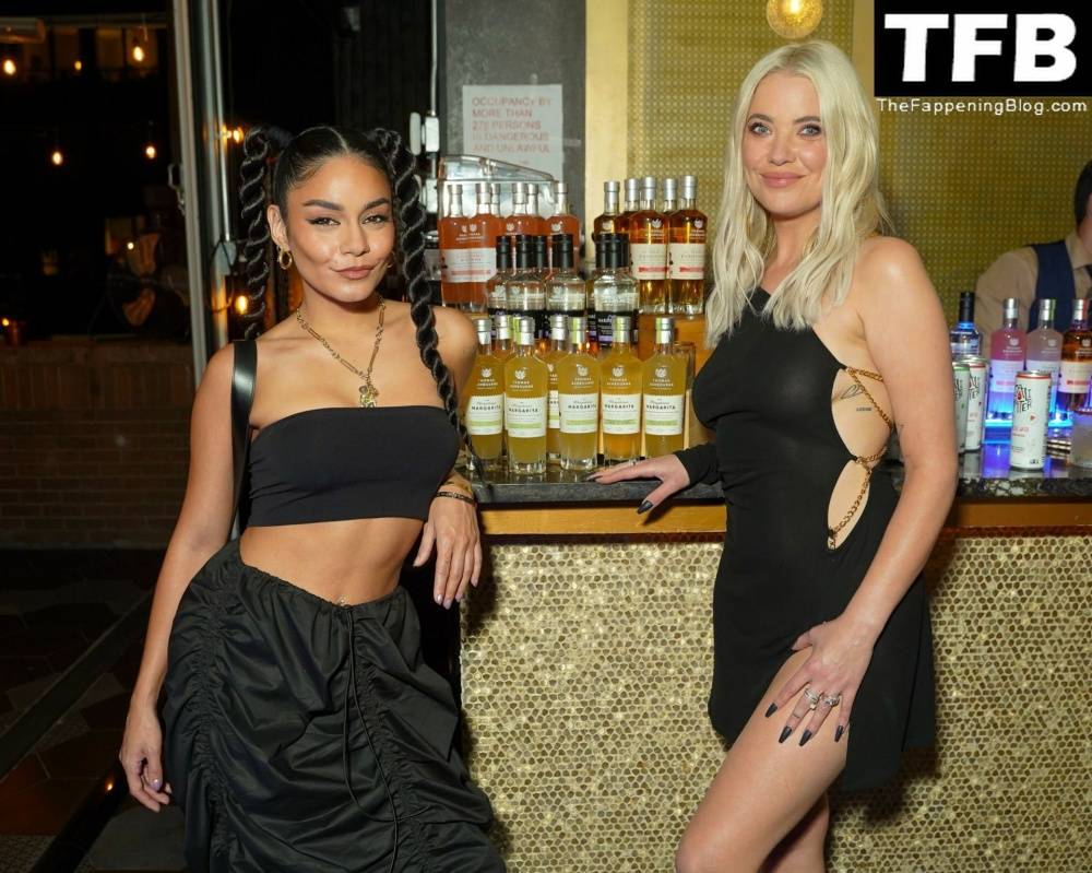 Ashley Benson Flashes Her Nude Tits Wearing a See-Through Dress at Thomas Ashbourne Margalicious Margarita Event - #9