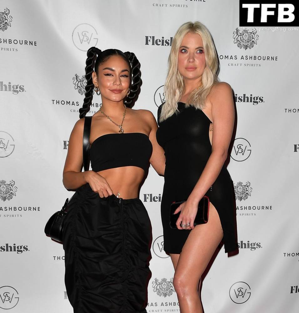 Ashley Benson Flashes Her Nude Tits Wearing a See-Through Dress at Thomas Ashbourne Margalicious Margarita Event - #18