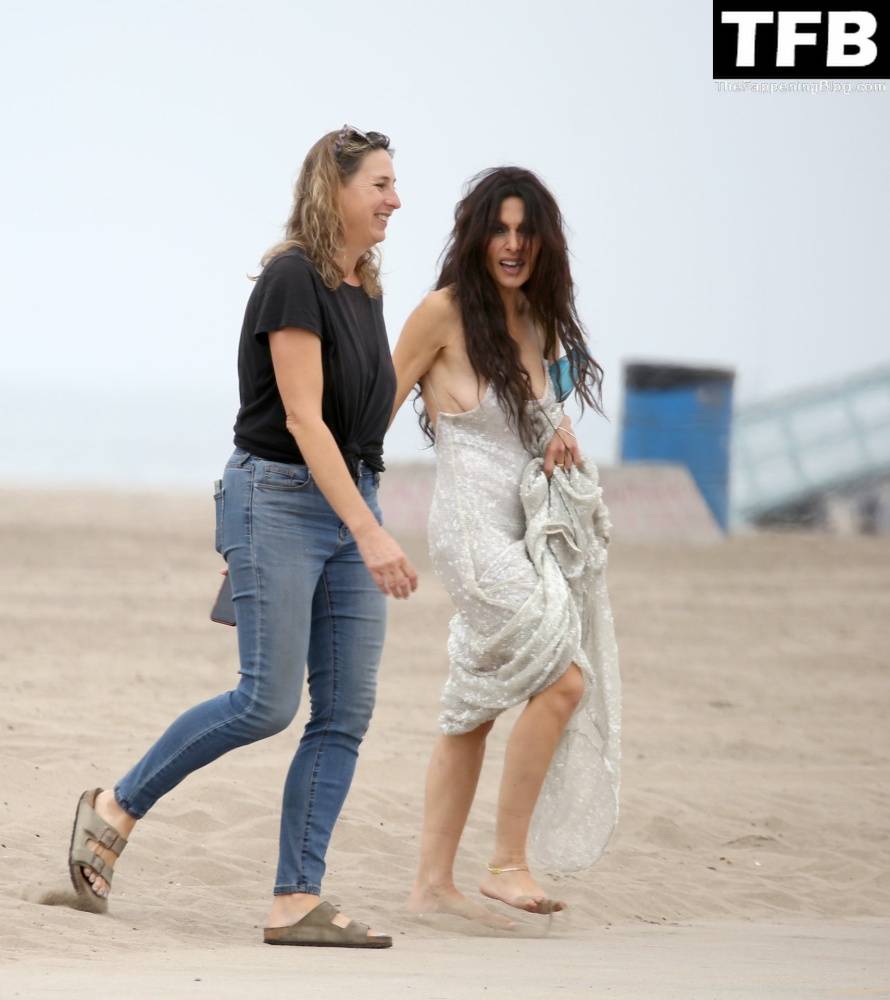 Sarah Shahi is Spotted During a Beach Shoot in LA - #24
