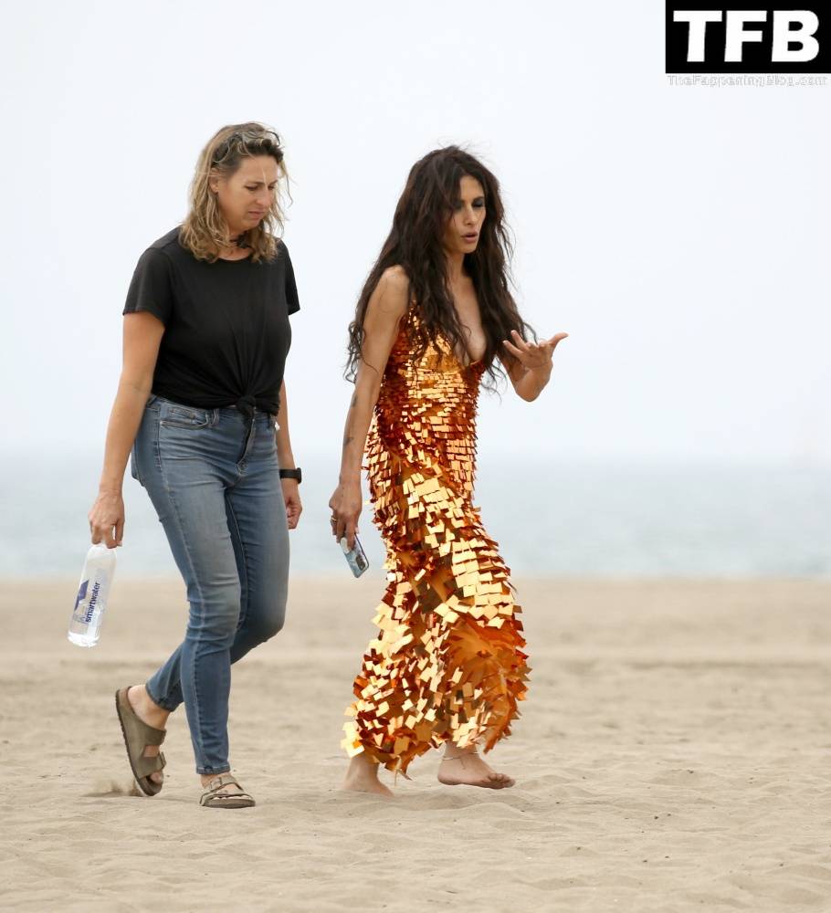 Sarah Shahi is Spotted During a Beach Shoot in LA - #1