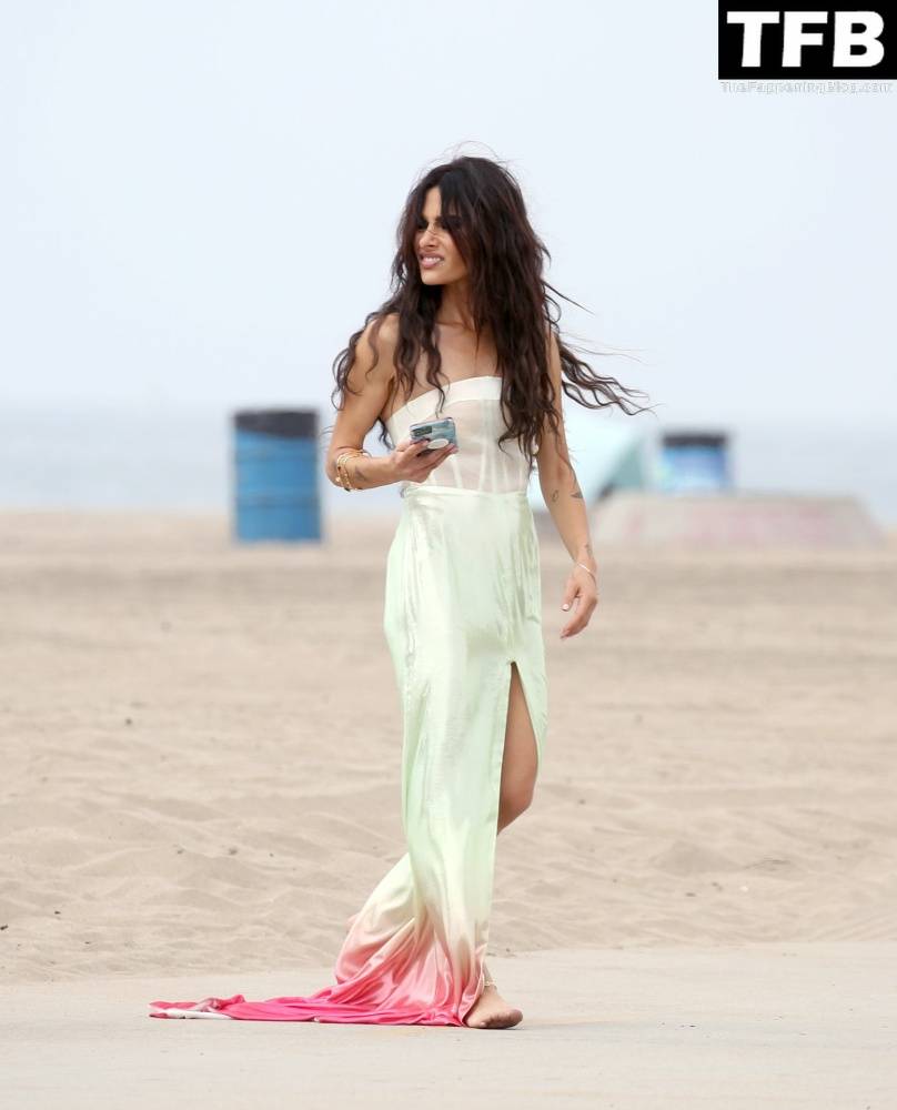 Sarah Shahi is Spotted During a Beach Shoot in LA - #6