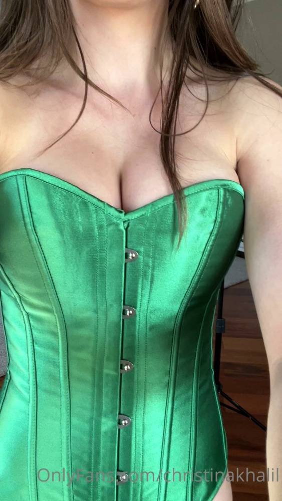 Christina Khalil Green Corset Strip Onlyfans photo Leaked - #6