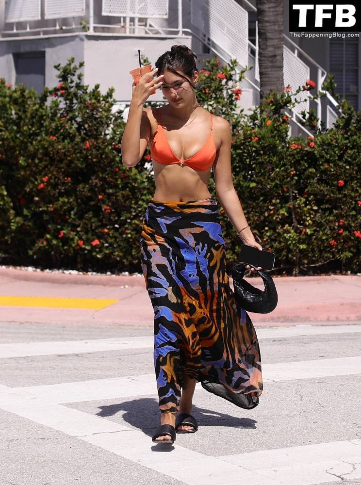 Tao Wickrath Stuns in Small Orange Bikini on the Beach in Miami - #19