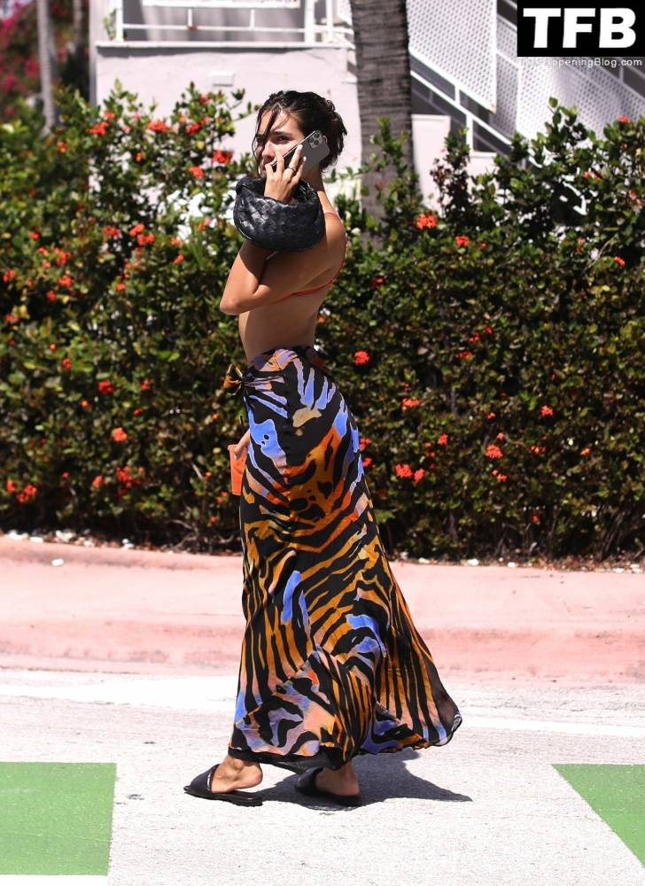 Tao Wickrath Stuns in Small Orange Bikini on the Beach in Miami - #2