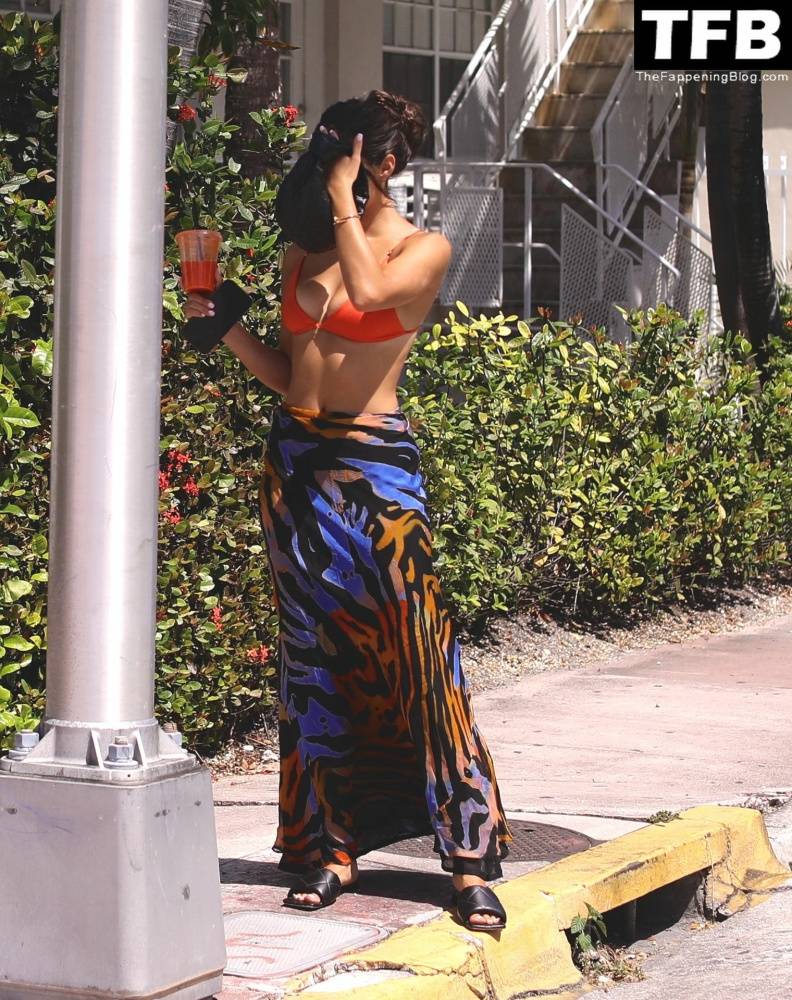 Tao Wickrath Stuns in Small Orange Bikini on the Beach in Miami - #9
