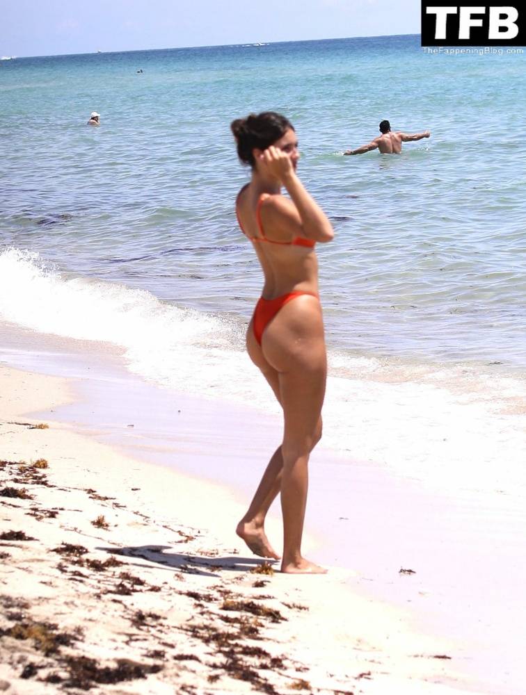 Tao Wickrath Stuns in Small Orange Bikini on the Beach in Miami - #30
