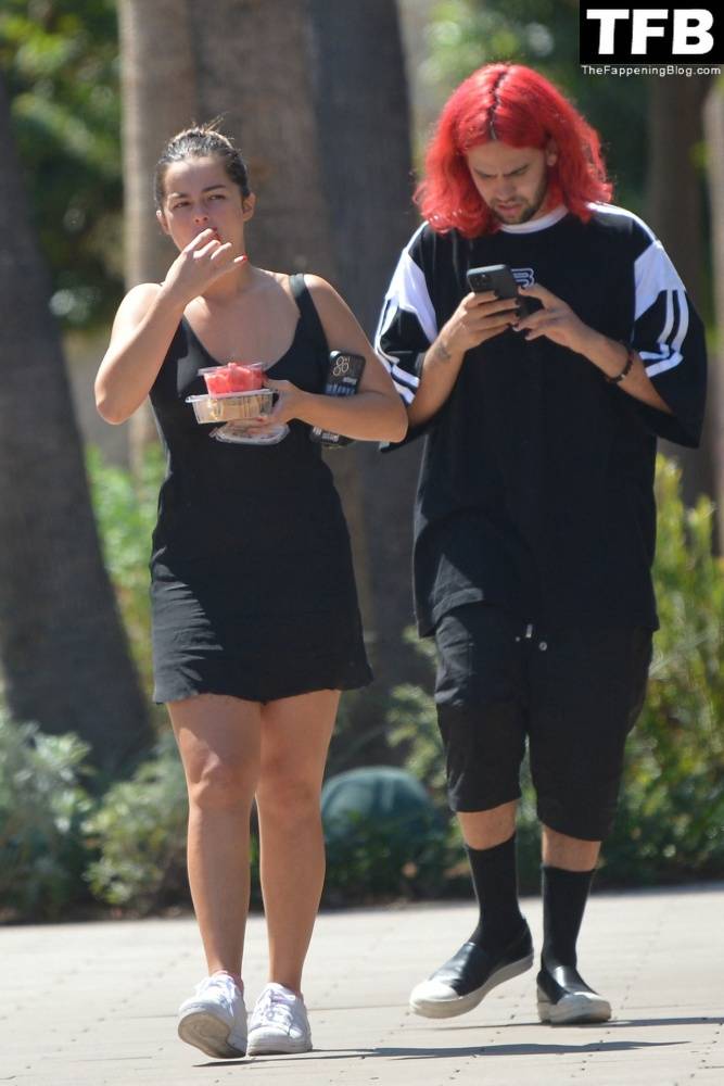 Addison Rae Indulges in Some Refreshing Watermelon While Out in a Tight Skirt with Her Boyfriend - #2