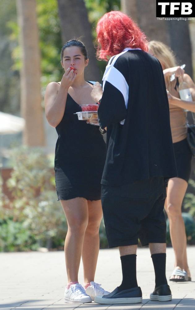 Addison Rae Indulges in Some Refreshing Watermelon While Out in a Tight Skirt with Her Boyfriend - #24