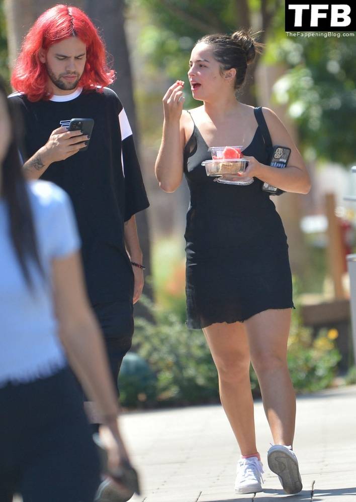 Addison Rae Indulges in Some Refreshing Watermelon While Out in a Tight Skirt with Her Boyfriend - #5
