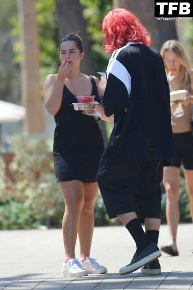 Addison Rae Indulges in Some Refreshing Watermelon While Out in a Tight Skirt with Her Boyfriend - #27