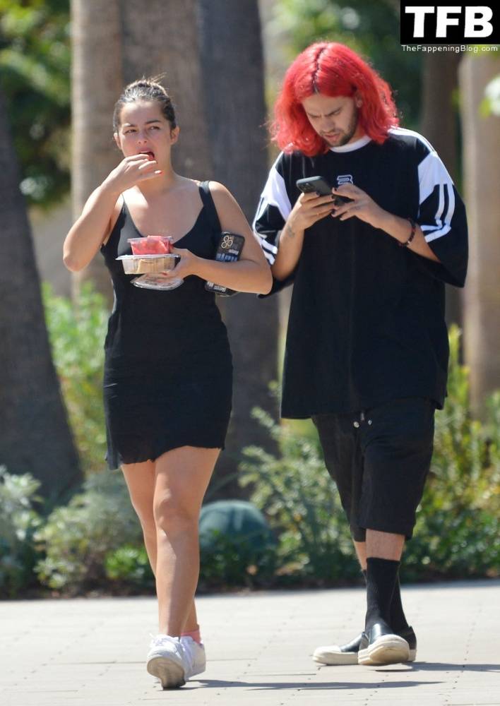 Addison Rae Indulges in Some Refreshing Watermelon While Out in a Tight Skirt with Her Boyfriend - #4