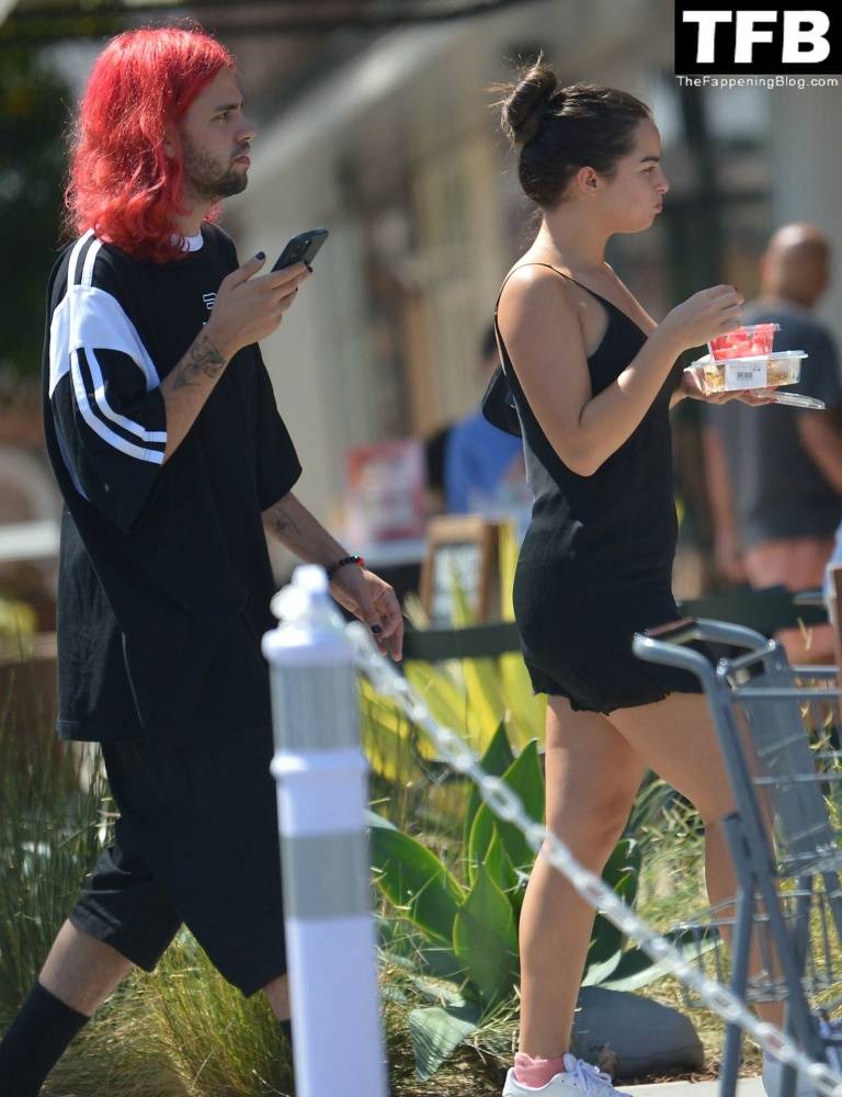 Addison Rae Indulges in Some Refreshing Watermelon While Out in a Tight Skirt with Her Boyfriend - #6