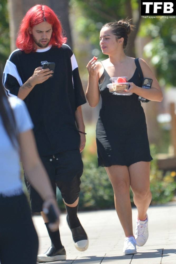 Addison Rae Indulges in Some Refreshing Watermelon While Out in a Tight Skirt with Her Boyfriend - #3