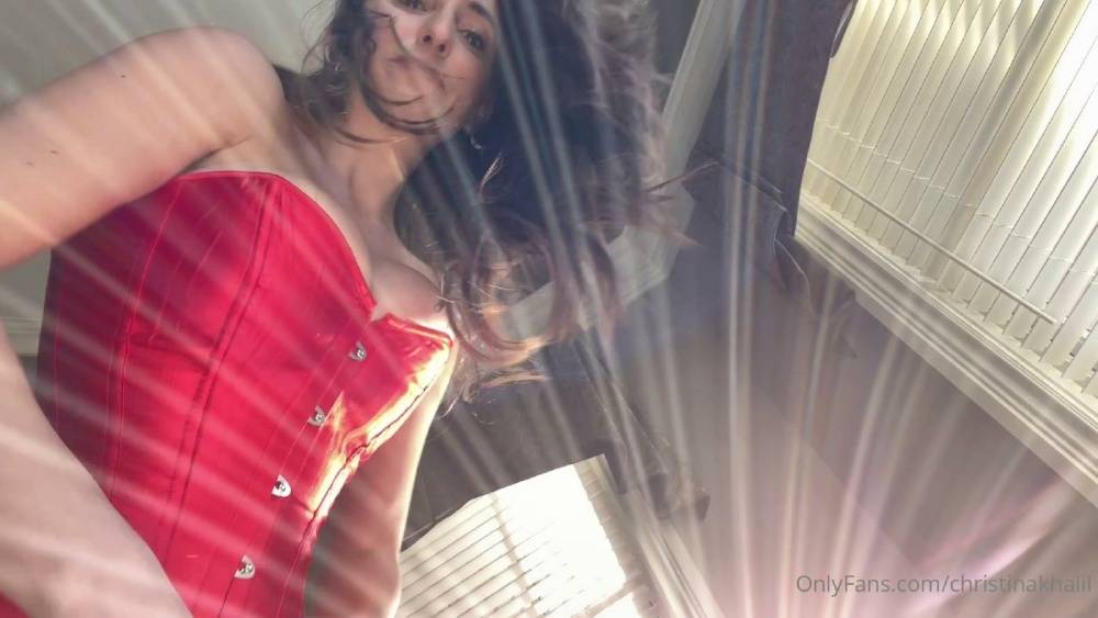 Christina Khalil Red Corset Onlyfans Video Leaked - #3