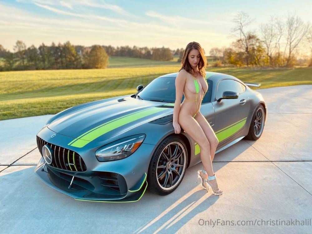 Christina Khalil Micro Bikini Sports Car Onlyfans Set Leaked - #3