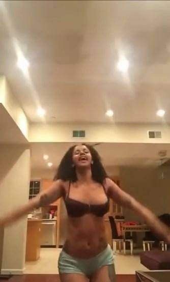 Cardi B Lesbian Boob Grab Dance Video Leaked - #7