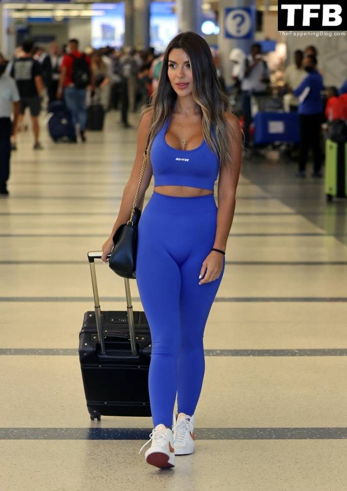Ekin-Su Cülcüloglu Rocks a Sporty Look Wearing a Blue Outfit in LA - #75