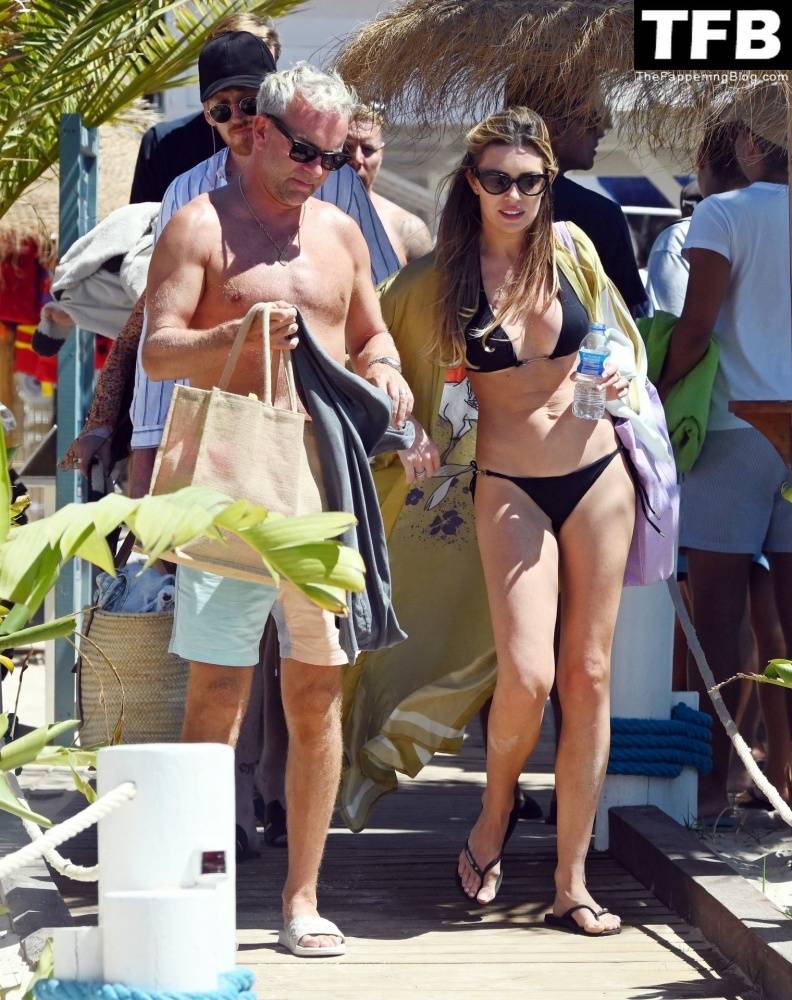 Abbey Clancy Shows Off Her Enviable Beach Body in a Black Bikini on Holiday in Portugal - #21