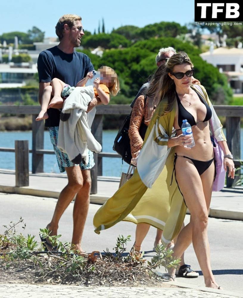 Abbey Clancy Shows Off Her Enviable Beach Body in a Black Bikini on Holiday in Portugal - #32