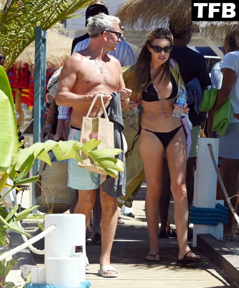 Abbey Clancy Shows Off Her Enviable Beach Body in a Black Bikini on Holiday in Portugal - #20
