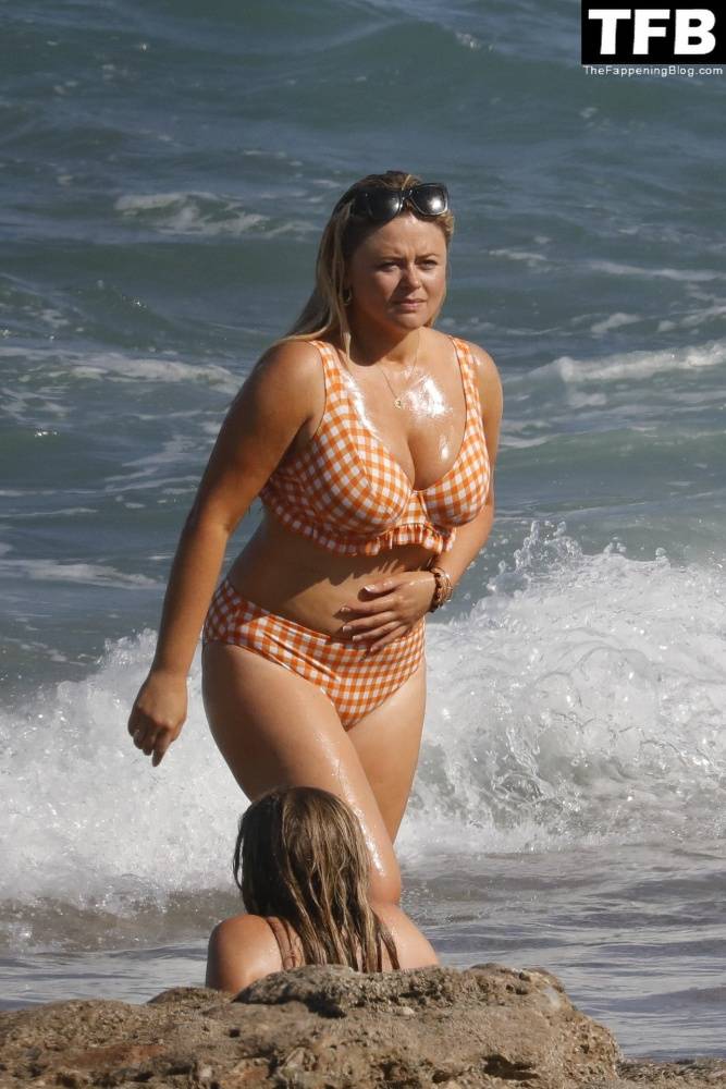 Emily Atack is Seen Having Fun by the Sea and Doing a Shoot on Holiday in Spain - #6
