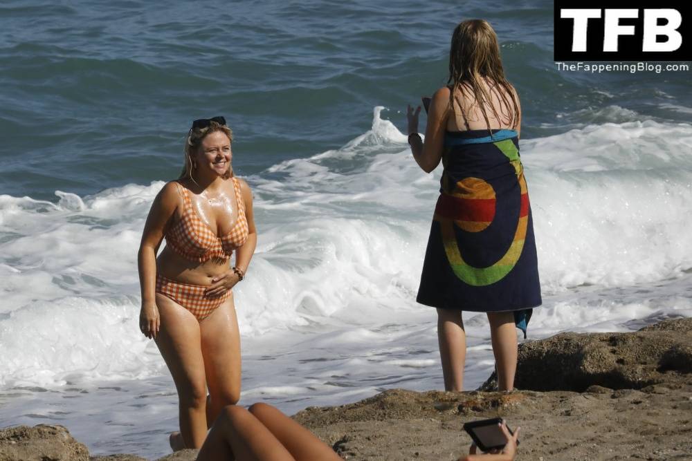 Emily Atack is Seen Having Fun by the Sea and Doing a Shoot on Holiday in Spain - #31
