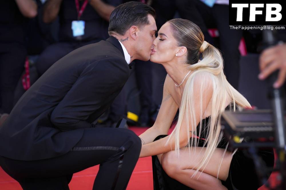 Alessandro Basciano Proposes to Sophie Codegoni During 1CThe Son 1D Red Carpet at the 79th Venice International Film Festival - #19