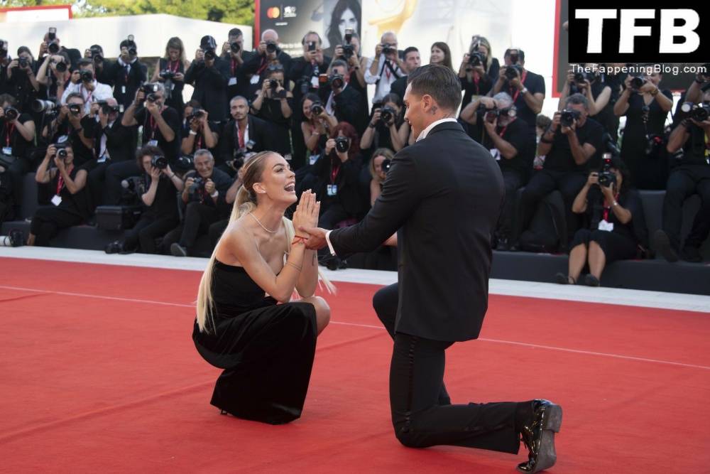 Alessandro Basciano Proposes to Sophie Codegoni During 1CThe Son 1D Red Carpet at the 79th Venice International Film Festival - #62