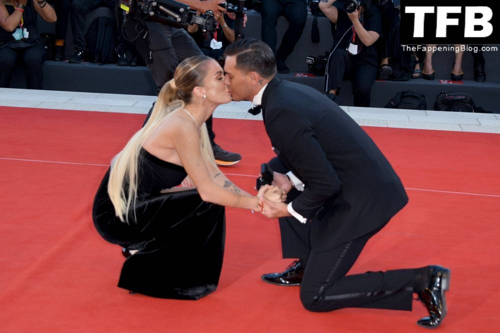 Alessandro Basciano Proposes to Sophie Codegoni During 1CThe Son 1D Red Carpet at the 79th Venice International Film Festival - #31