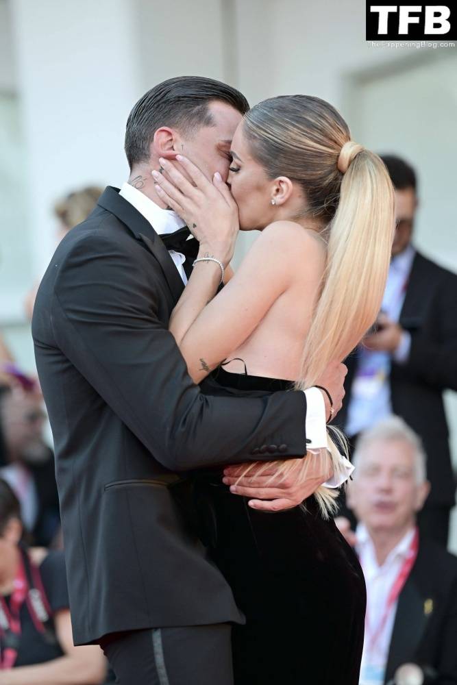Alessandro Basciano Proposes to Sophie Codegoni During 1CThe Son 1D Red Carpet at the 79th Venice International Film Festival - #89