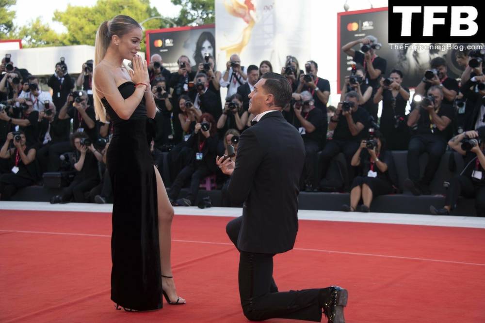 Alessandro Basciano Proposes to Sophie Codegoni During 1CThe Son 1D Red Carpet at the 79th Venice International Film Festival - #28