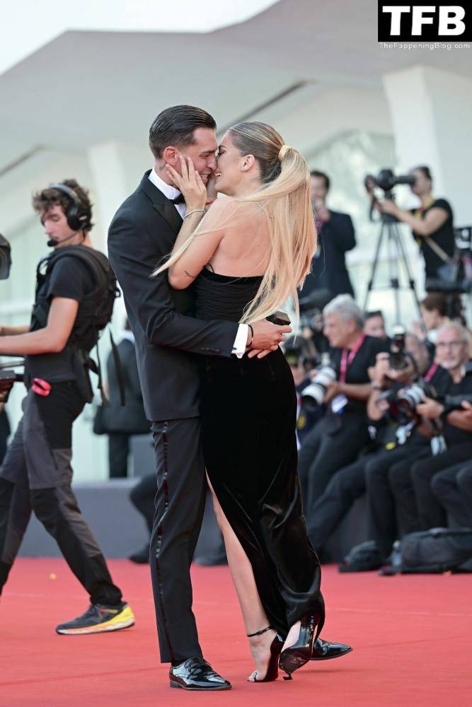 Alessandro Basciano Proposes to Sophie Codegoni During 1CThe Son 1D Red Carpet at the 79th Venice International Film Festival - #65