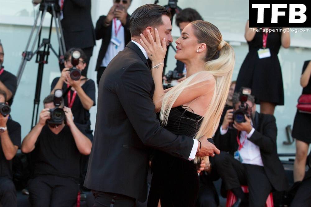 Alessandro Basciano Proposes to Sophie Codegoni During 1CThe Son 1D Red Carpet at the 79th Venice International Film Festival - #67
