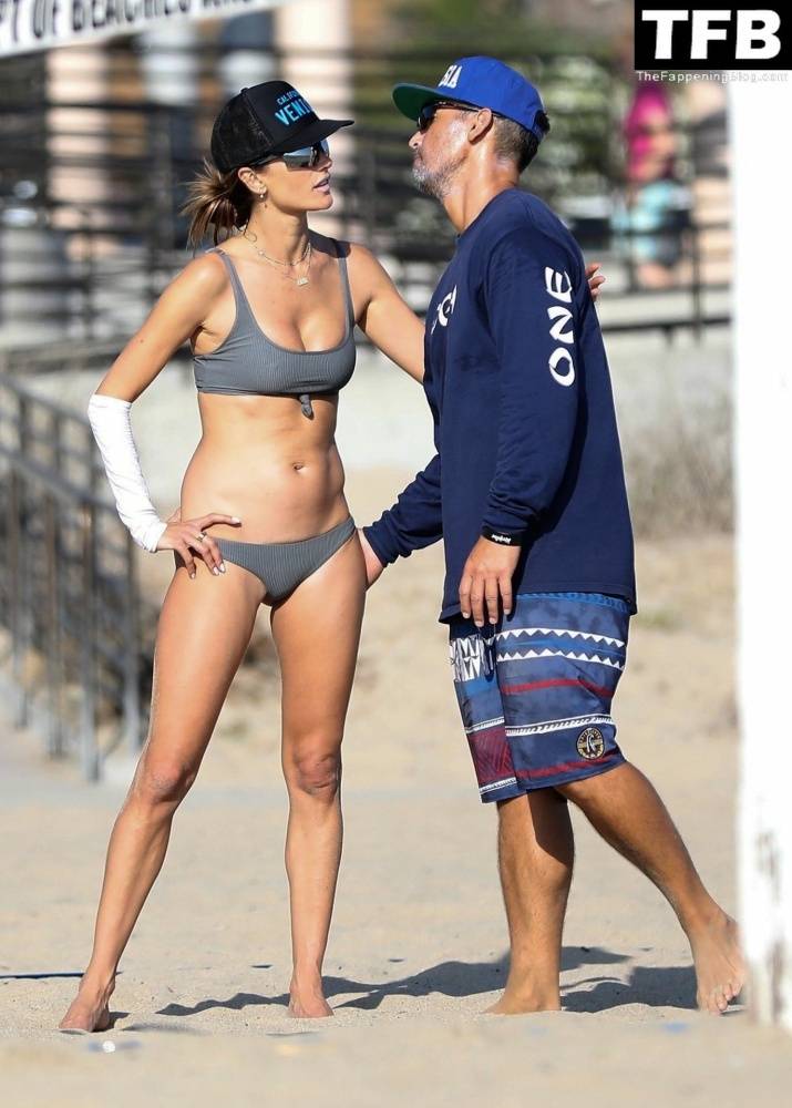 Alessandra Ambrosio Plays Beach Volleyball with Her Boyfriend and Fellow Model Friend - #14
