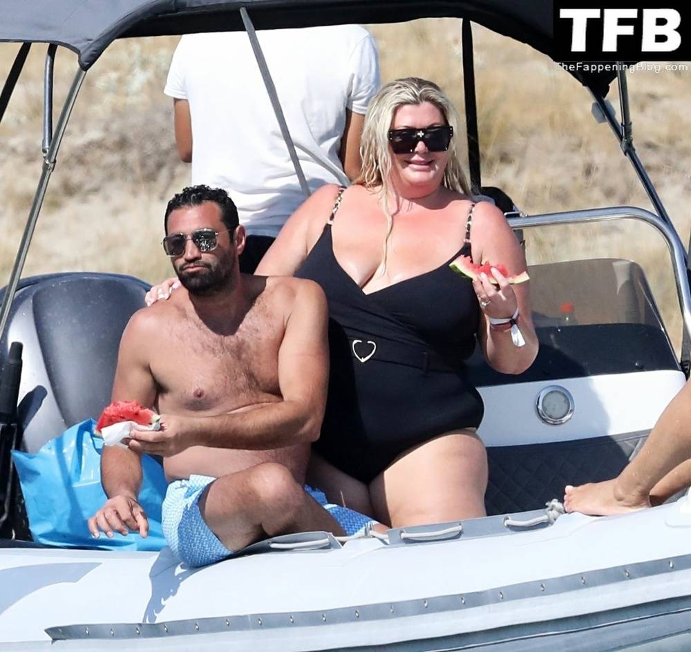 Gemma Collins Flashes Her Nude Boobs on the Greek Island of Mykonos - #76