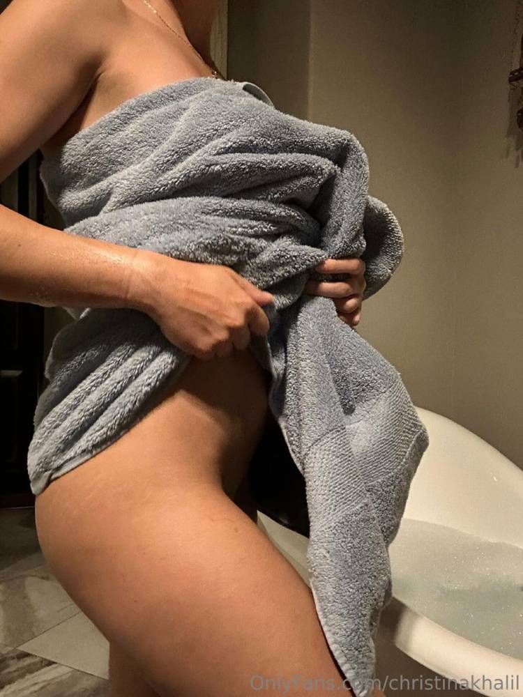 Christina Khalil Nude Bath Towel Onlyfans Set Leaked - #2