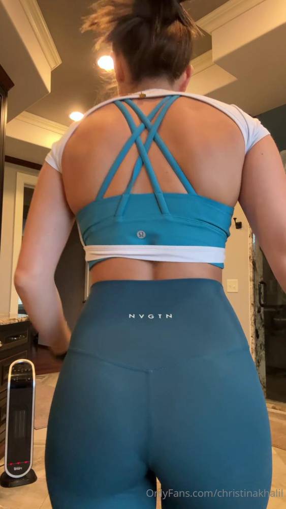 Christina Khalil Sexy Gym Outfit Strip Onlyfans Video Leaked - #1