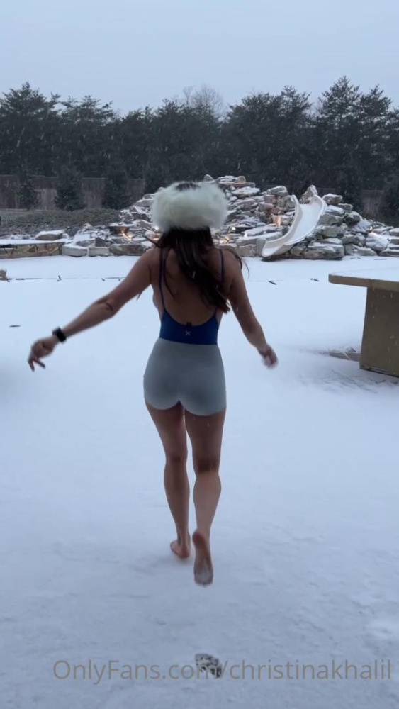 Christina Khalil Nipple Tease Snow Bodysuit Onlyfans Video Leaked - #5