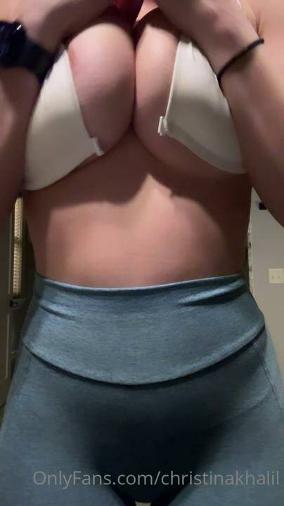 Christina Khalil Nude Gym Bra Strip Onlyfans Video Leaked - #4