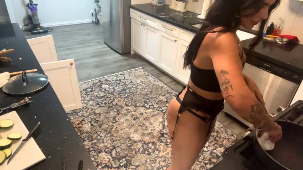 Emily Rinaudo Nude Kitchen Cooking OnlyFans Video Leaked - #22