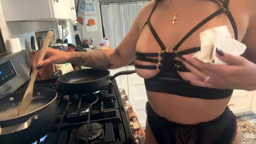 Emily Rinaudo Nude Kitchen Cooking OnlyFans Video Leaked - #12