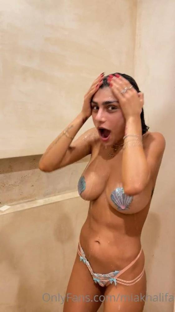 Mia Khalifa Nude Shower Pasties Tease OnlyFans Video Leaked - #13