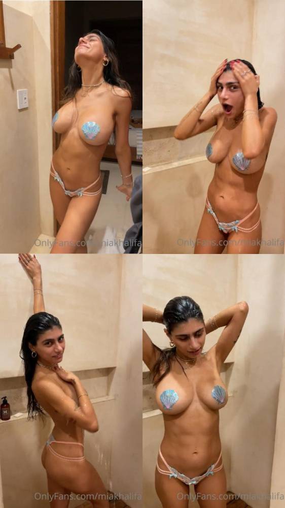 Mia Khalifa Nude Shower Pasties Tease OnlyFans Video Leaked - #1