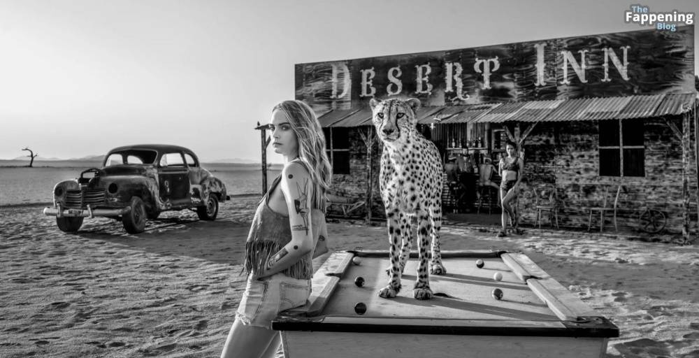 Cara Delevingne Poses Naked with a Wild Cheetah (8 Photos) - #6