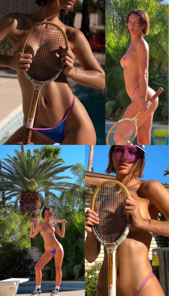 Rachel Cook Nude Outdoor Tennis Bikini Set Leaked - #1