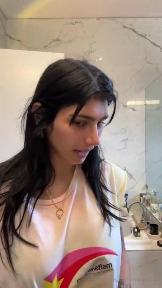 Mia Khalifa Nude Bathroom OnlyFans Livestream Leaked - #3