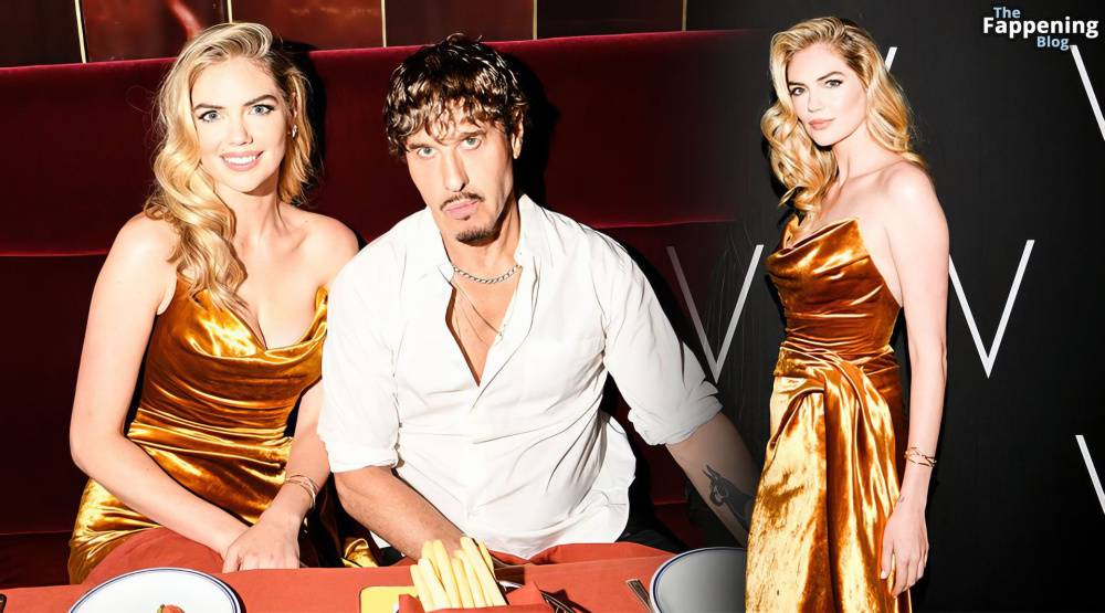 Kate Upton Looks Sexy in a Gold Dress at the V Magazine Dinner in NYC (14 Photos) - #13