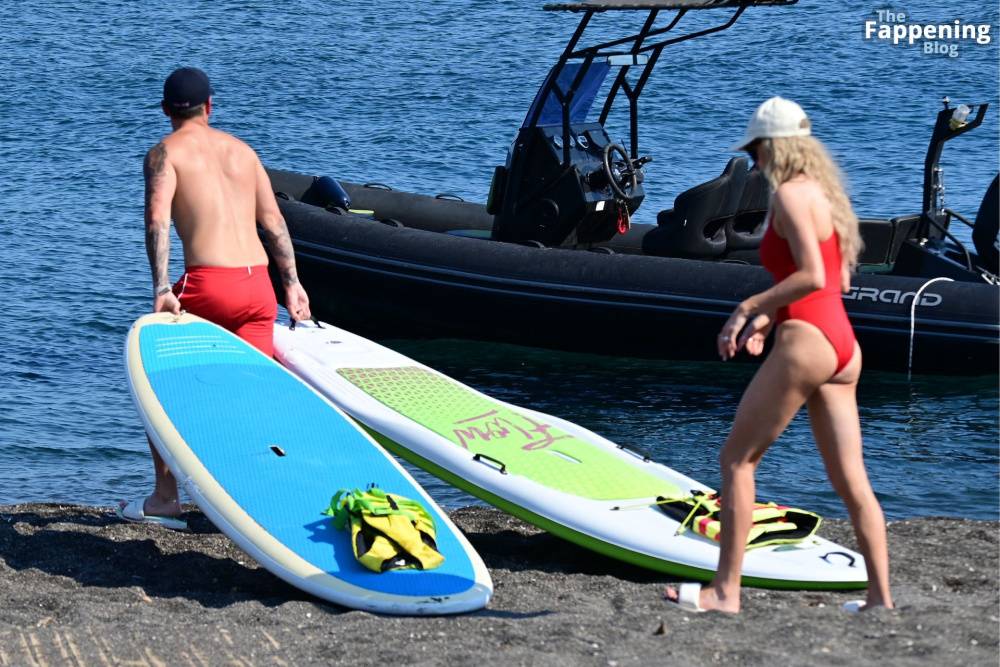 Katie McGlynn Stuns in a Red Bikini as She Hits the Beach in Greece with Ricky Raymen (32 Photos) - #12